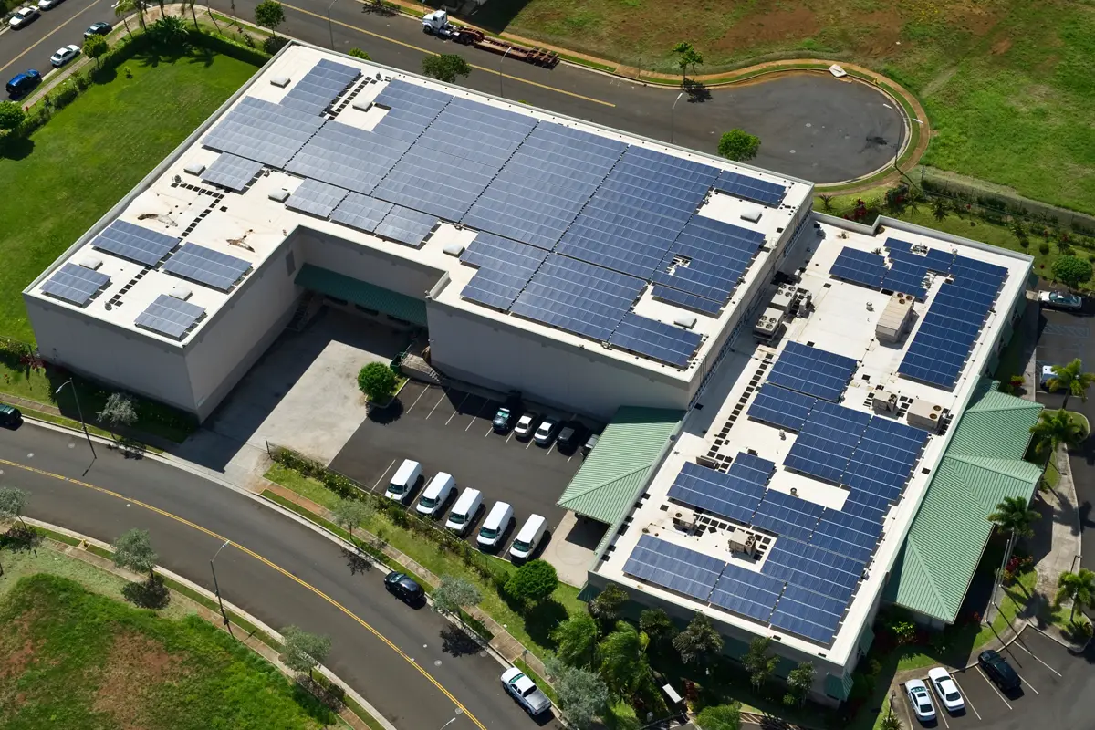 Commercial solar panels in California